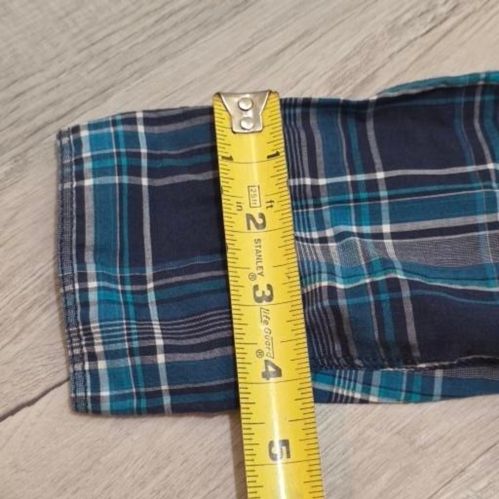 The North Face Mens Blue Teal Plaid Long Sleeve Button Down Hiking Shirt Small - Picture 10 of 11